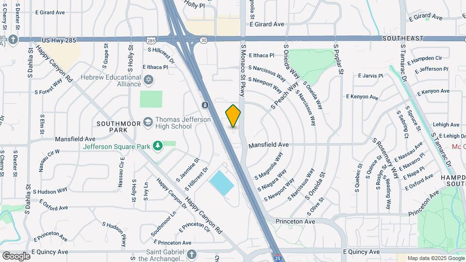 3825 S Monaco St Pkwy Map and Location Details