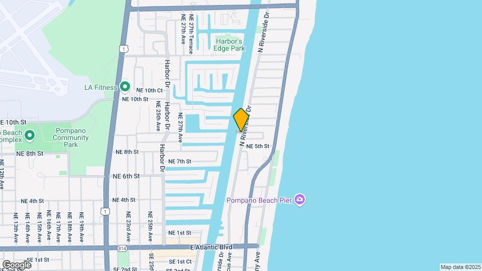 521 N Riverside Dr Mapa y Detalles de la Ubicación