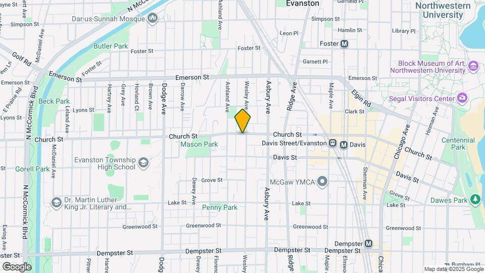 1632 Wesley Ave Map and Location Details