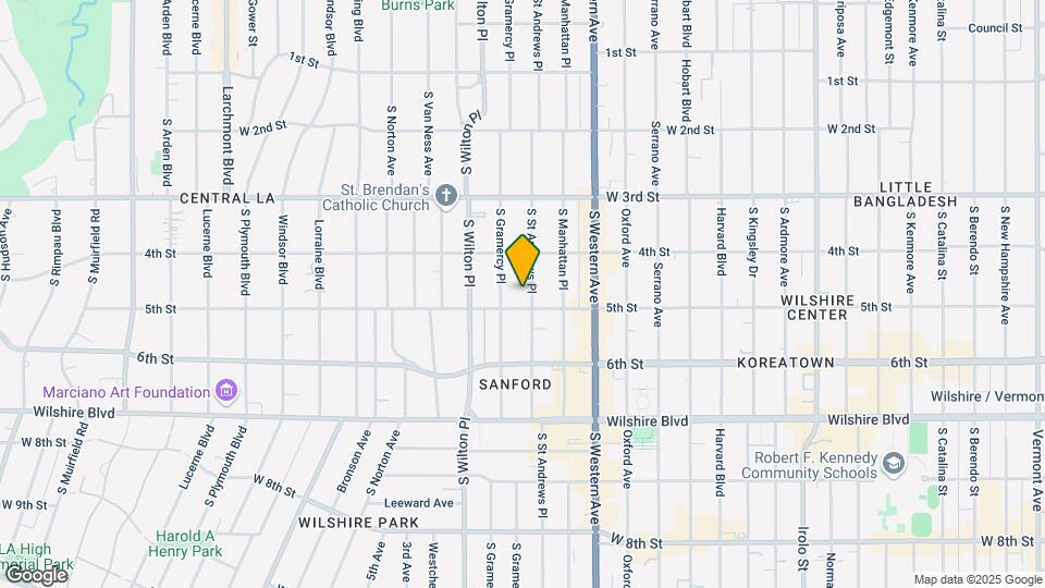 447 S St Andrews Pl Map and Location Details