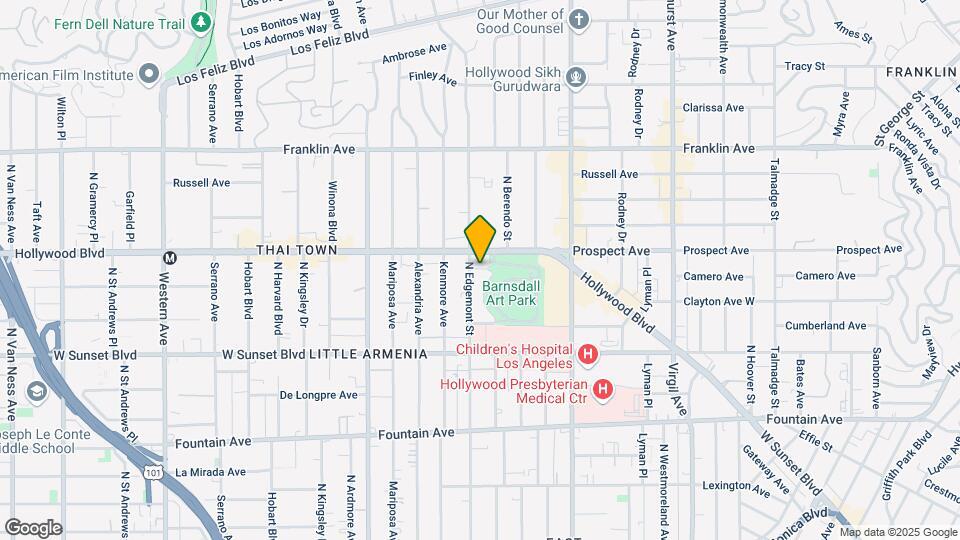 1630 N Edgemont St Map and Location Details