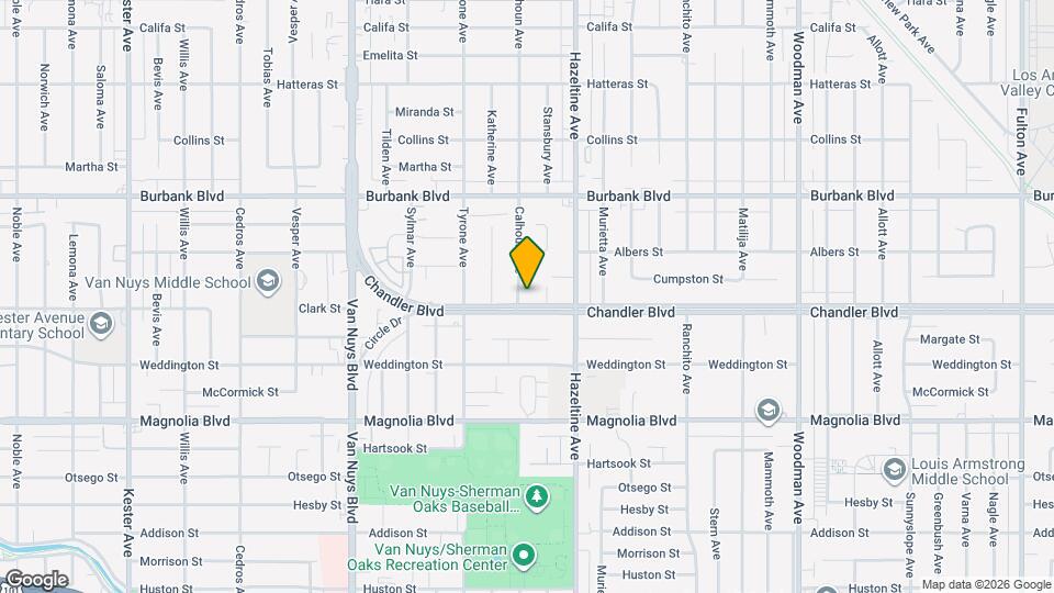 14151 Chandler Blvd Map and Location Details