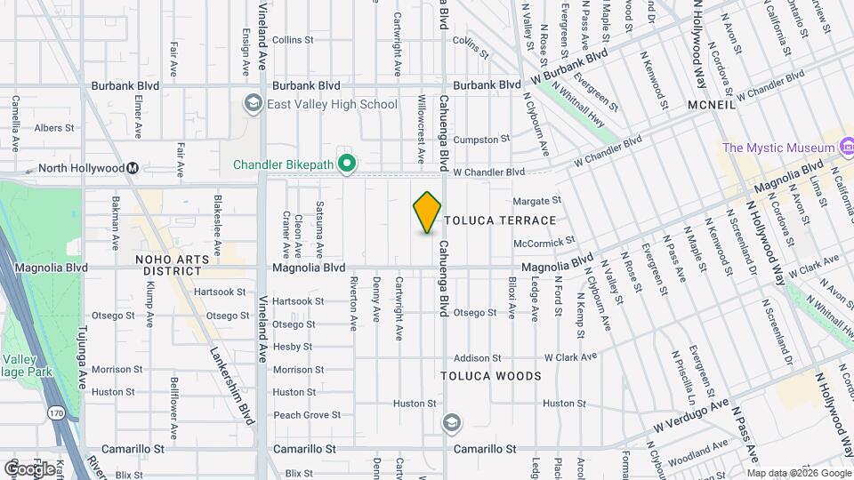 5237 Willowcrest Ave Map and Location Details