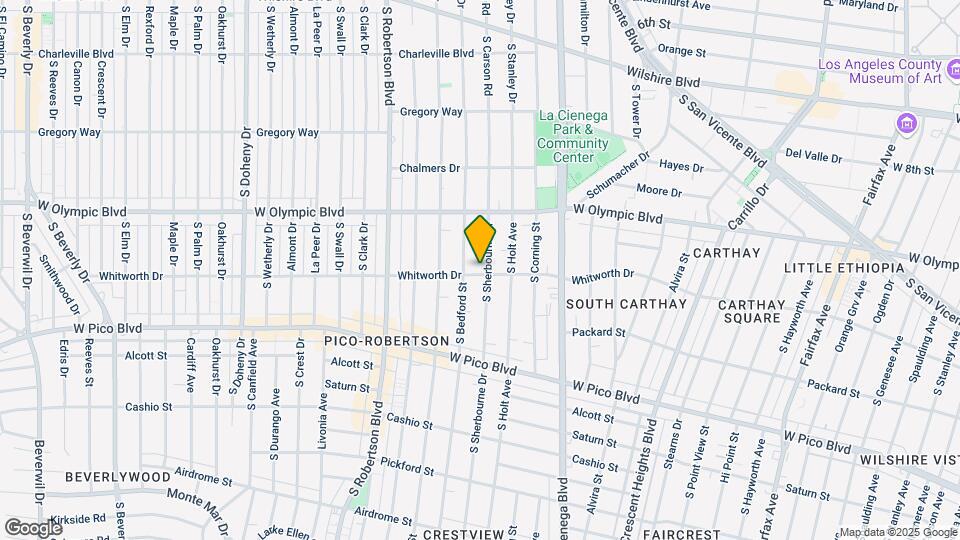 1069 S Sherbourne Dr Mapa y Detalles de la Ubicación