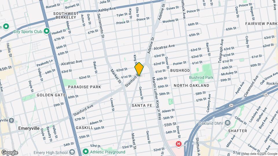 6022 Adeline St Map and Location Details