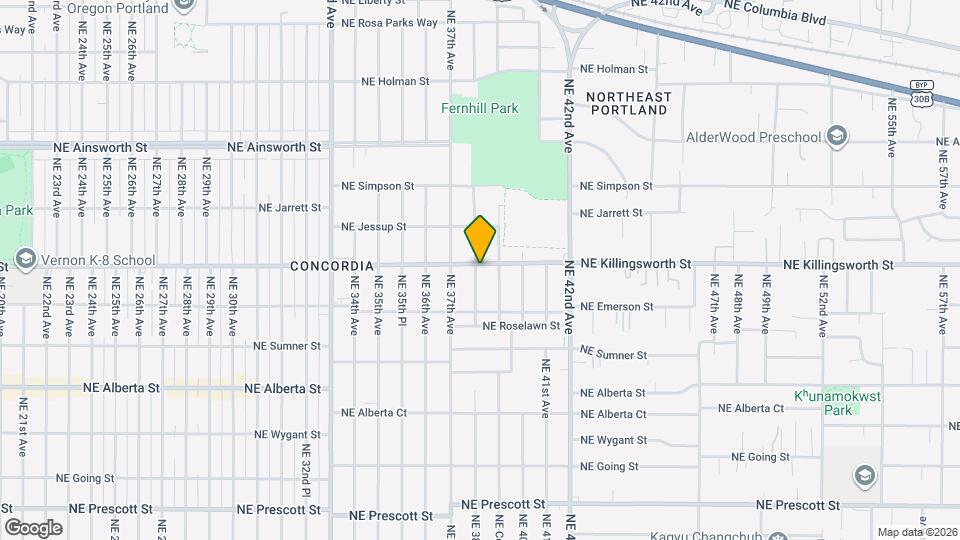 5442 NE 38th Ave Map and Location Details