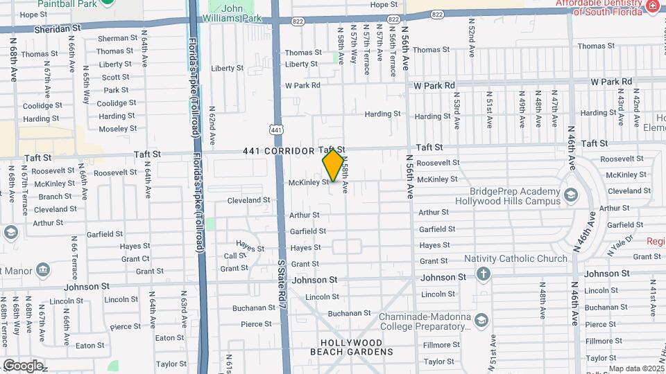 5820 McKinley St Map and Location Details