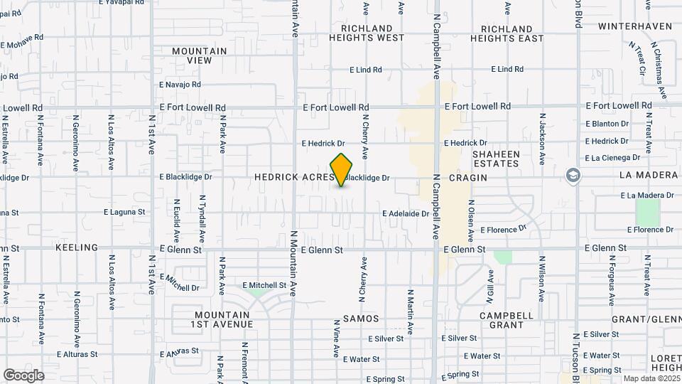 1446 E Blacklidge Dr Mapa y Detalles de la Ubicación