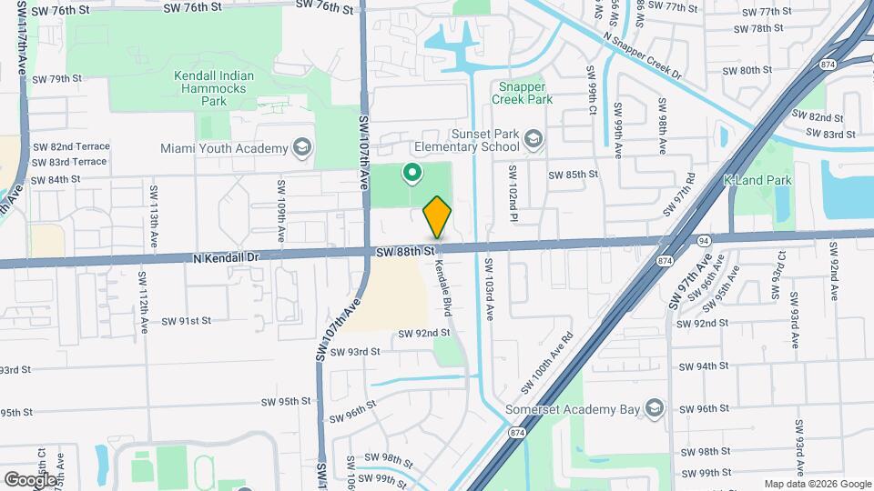 10403 N Kendall Dr, Unit A208 Mapa y Detalles de la Ubicación