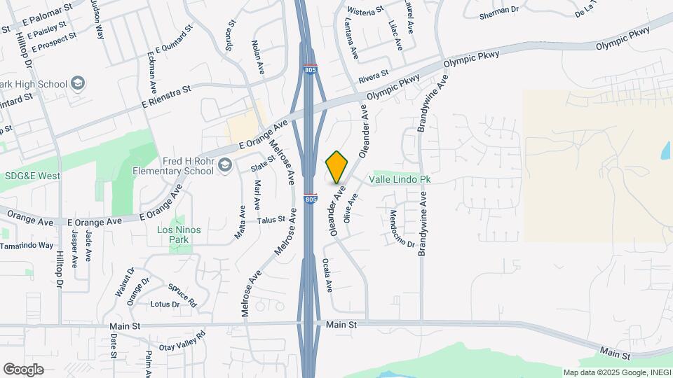 1554 Oleander Ave Map and Location Details