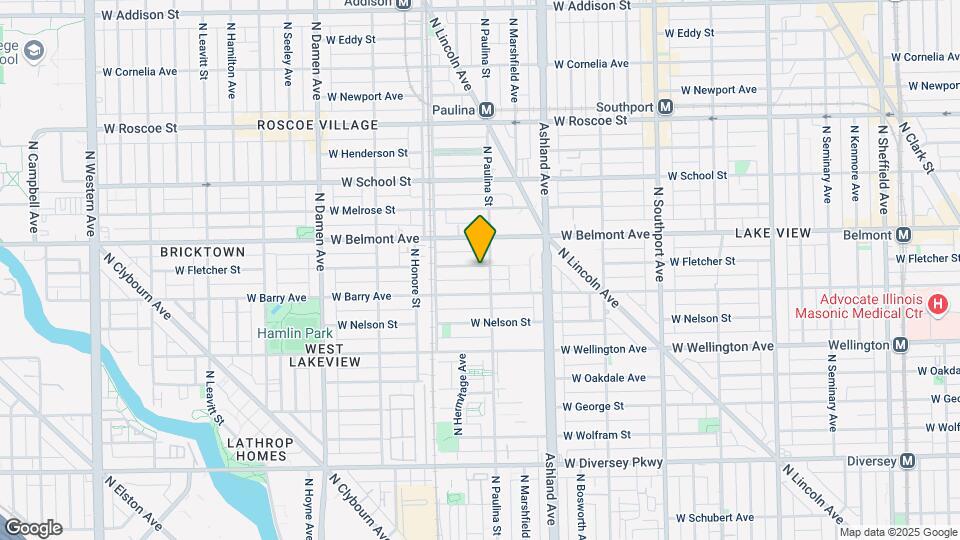 1709 W Fletcher St, Unit #1 Map and Location Details