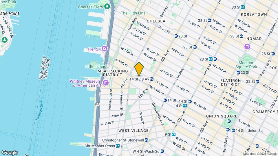 329 W 14th St Mapa y Detalles de la Ubicación