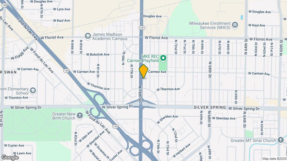 5734 N 76th St Map and Location Details
