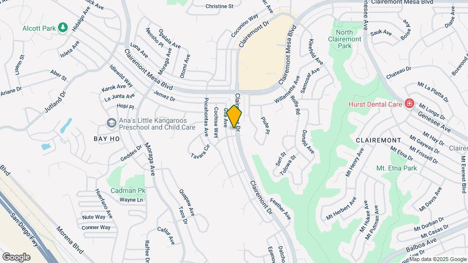 4508 Clairemont Dr Map and Location Details