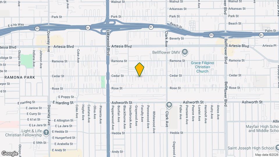9200 Cedar St Map and Location Details
