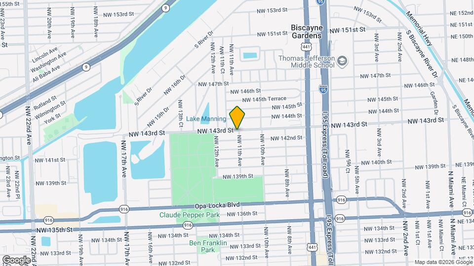 1100 NW 143rd St Mapa y Detalles de la Ubicación