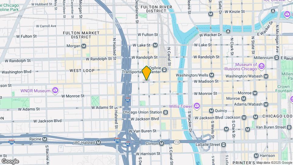 625 W Madison St Map and Location Details