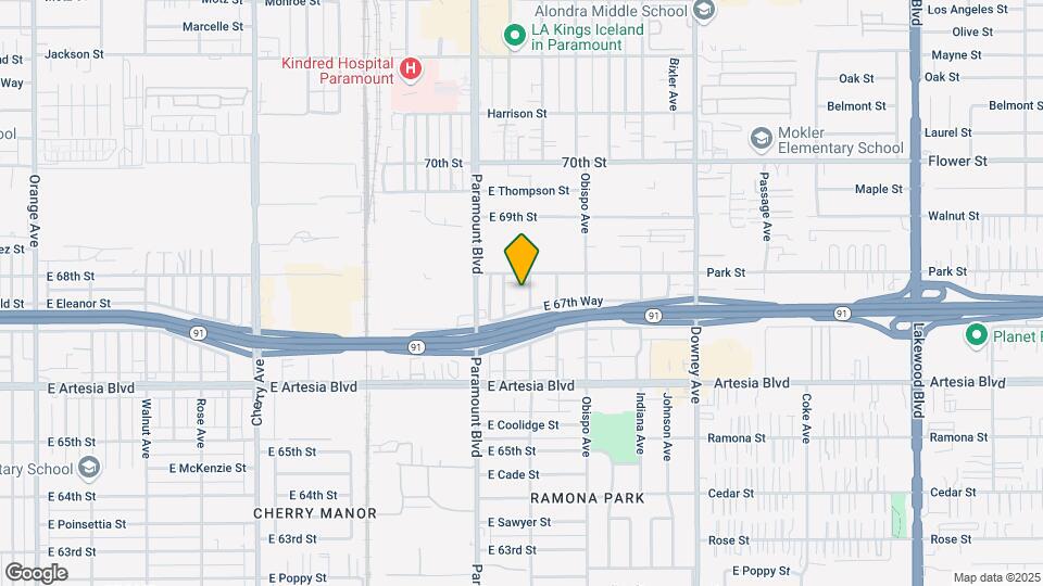 6765 Orizaba Ave Map and Location Details