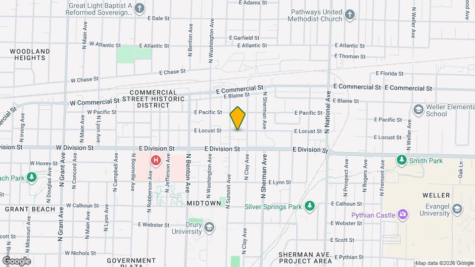 716 E Locust St Map and Location Details