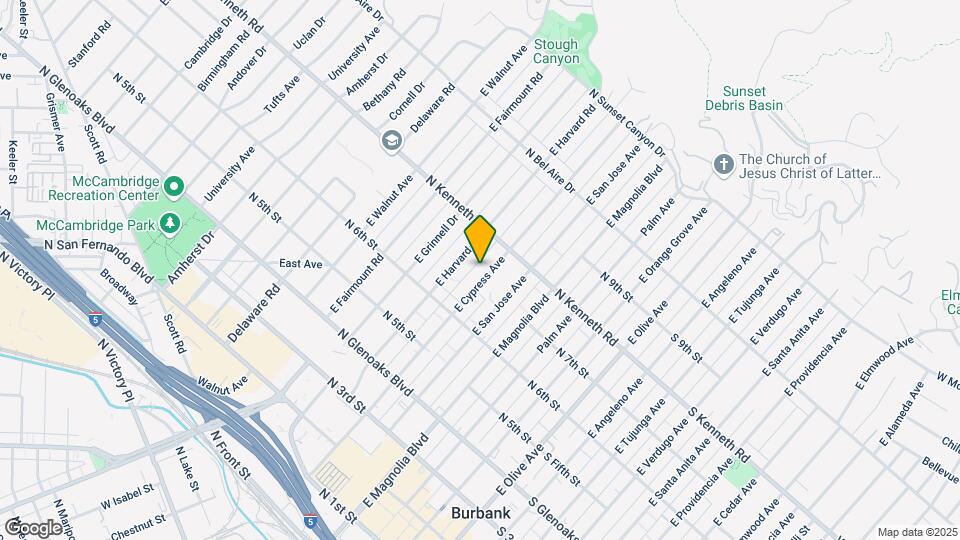 707 E Cypress Ave Map and Location Details