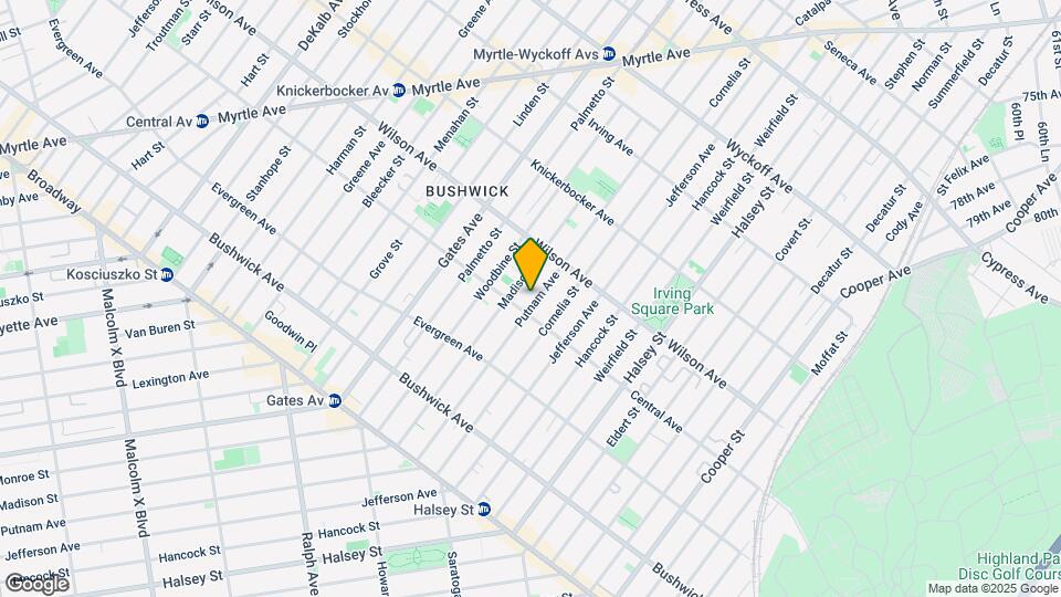 1277 Putnam Ave Mapa y Detalles de la Ubicación