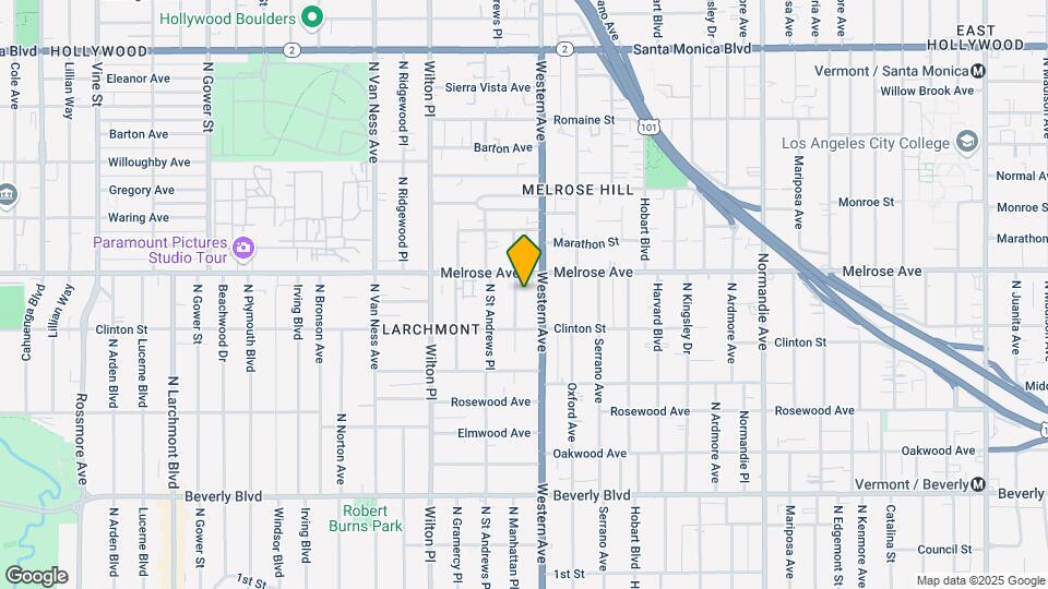 636 N Manhattan Pl Map and Location Details