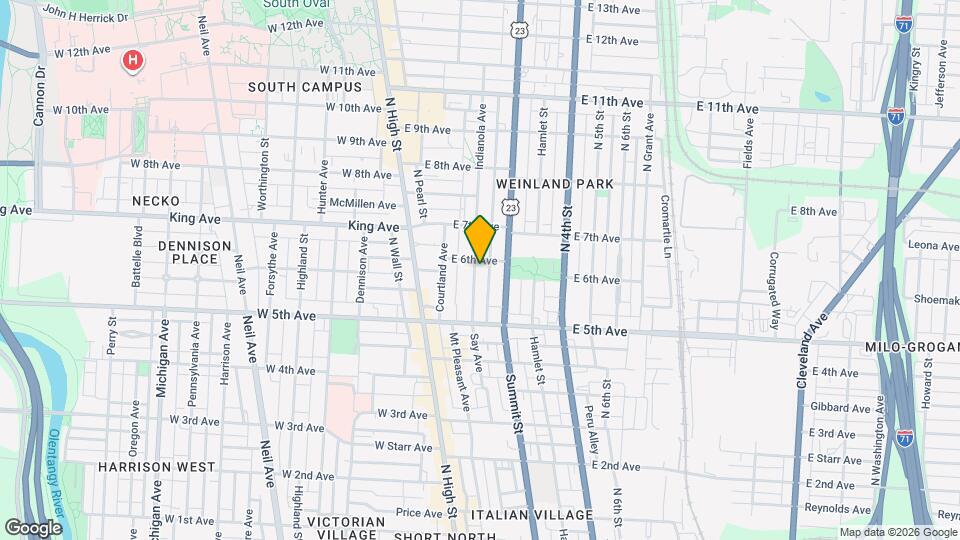 1286 Indianola Ave, Unit 1 Mapa y Detalles de la Ubicación