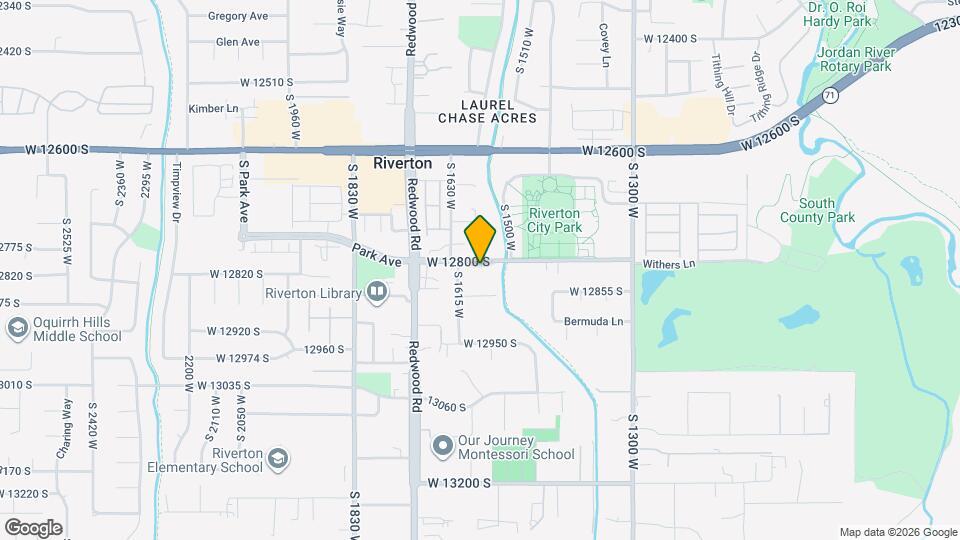 1597 W 12800 S Map and Location Details