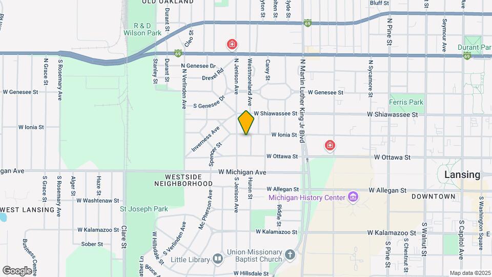 1407 W Ionia St Map and Location Details