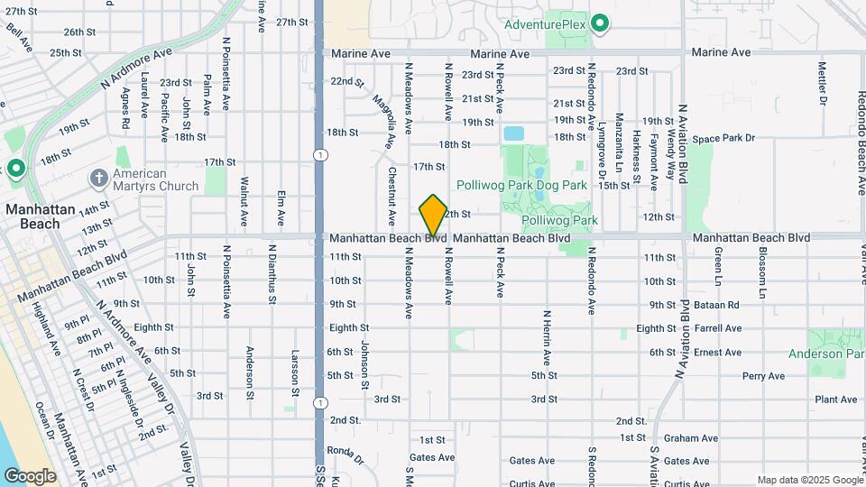 1336 Manhattan Beach Blvd Map and Location Details