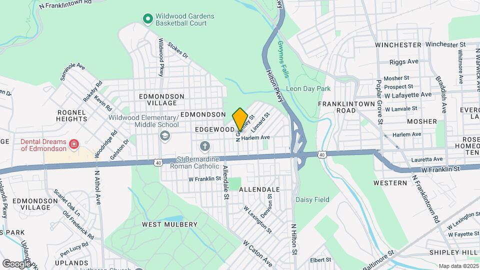 707 N Grantley St Map and Location Details