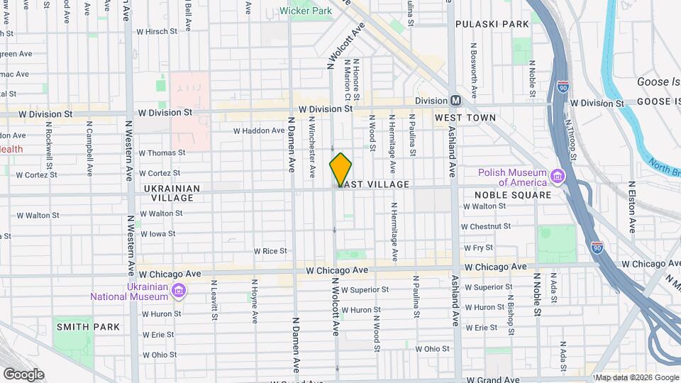 959 N Wolcott Ave, Unit 1R Map and Location Details
