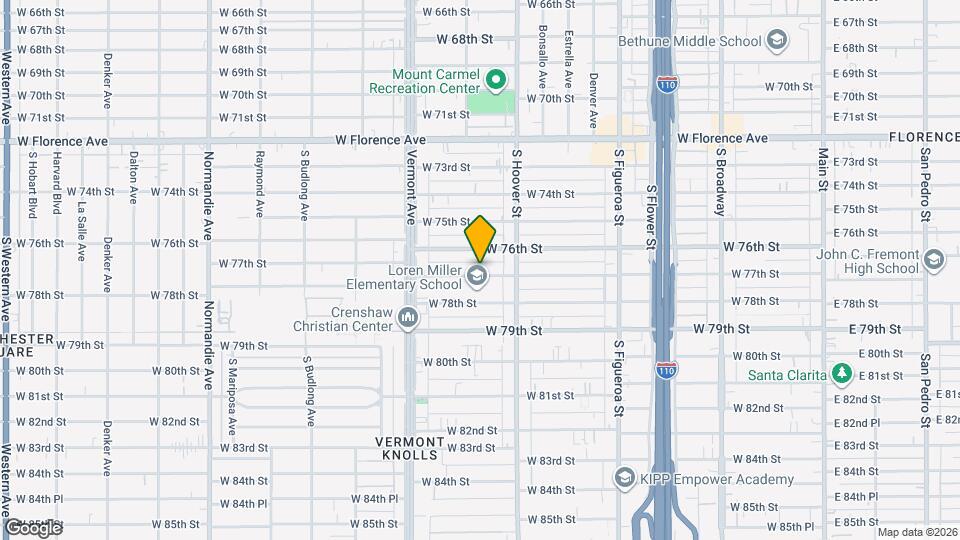 845-845 1/2 W 77th St Map and Location Details