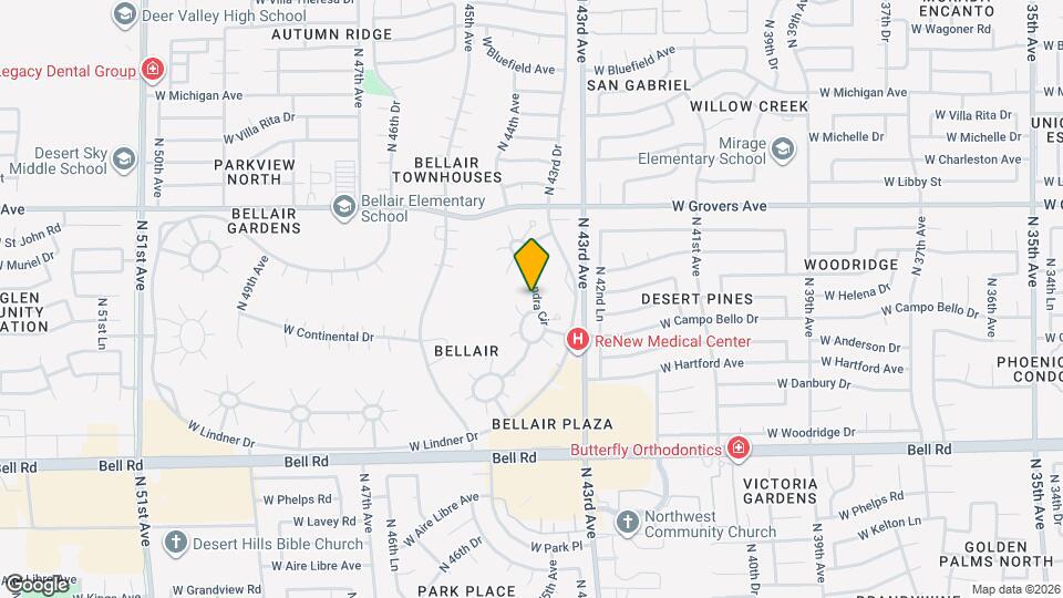 4322 W Sandra Cir Map and Location Details