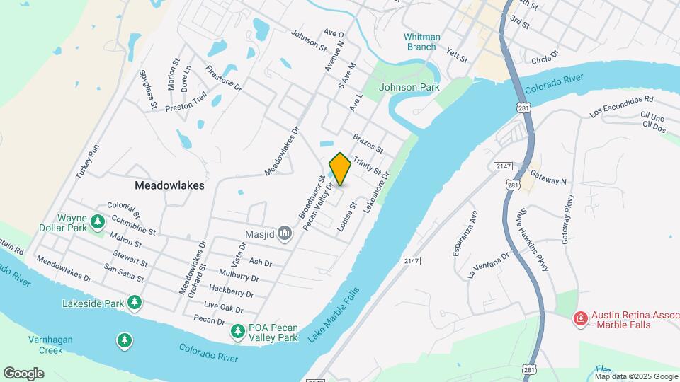 1001 Pecan Valley Dr Map and Location Details