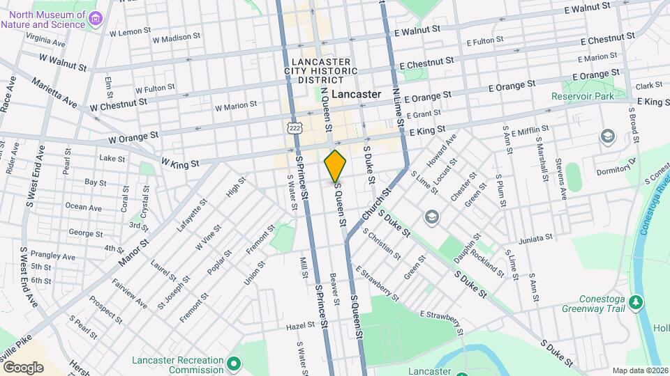 114 S Queen St Map and Location Details