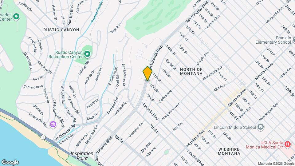 938 San Vicente Blvd Map and Location Details