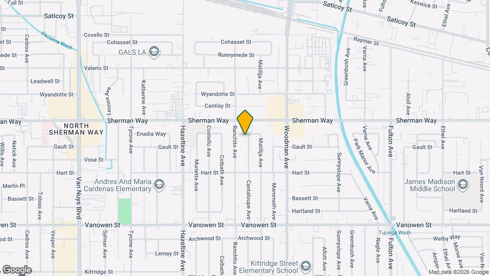 7125 Cantaloupe Ave Map and Location Details
