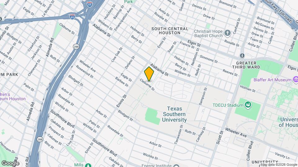 3115 Cleburne St Map and Location Details