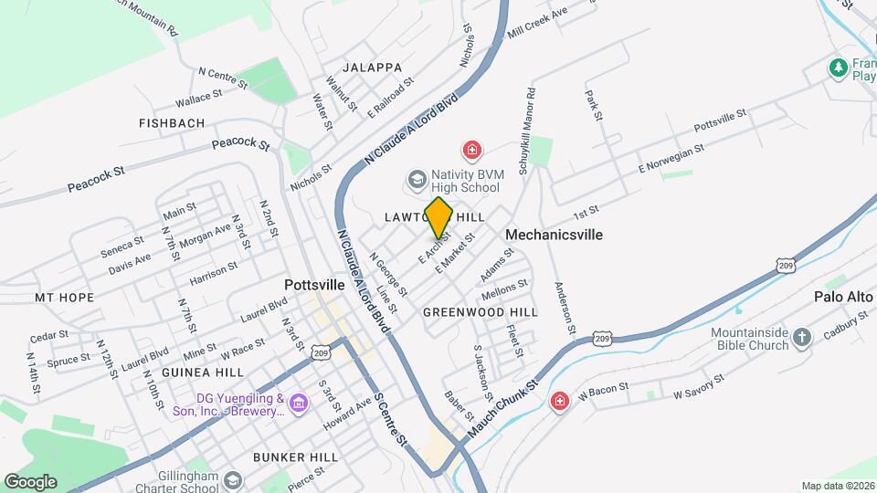 517 E Arch St Map and Location Details