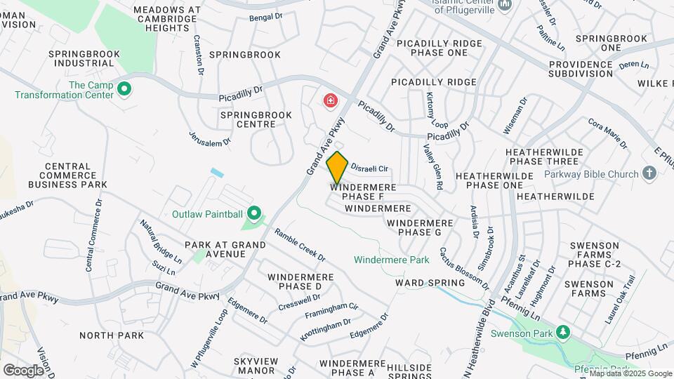 1204 Thackeray Ln Map and Location Details