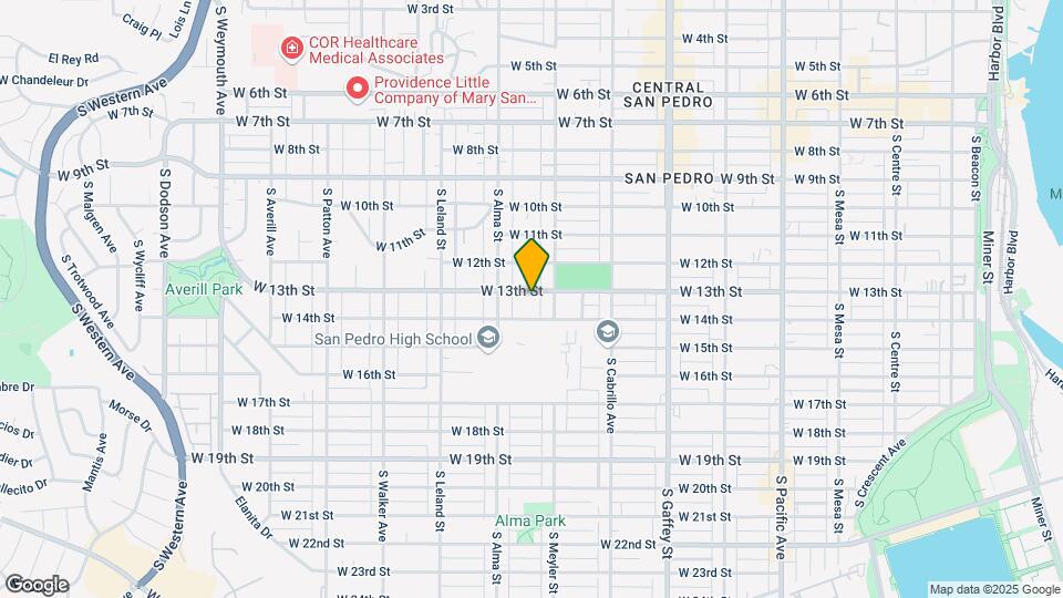 943 W 13th St-Unit -B Mapa y Detalles de la Ubicación