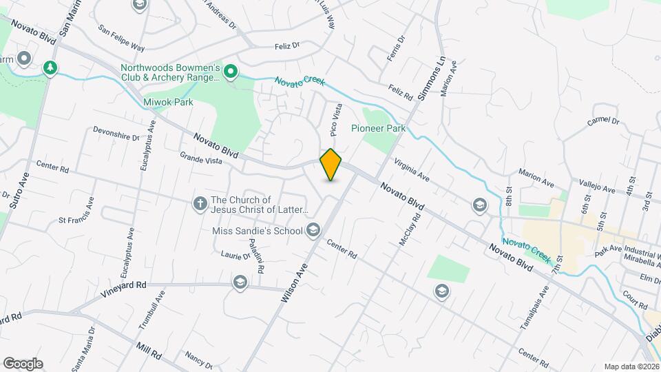2035 Novato Blvd Map and Location Details