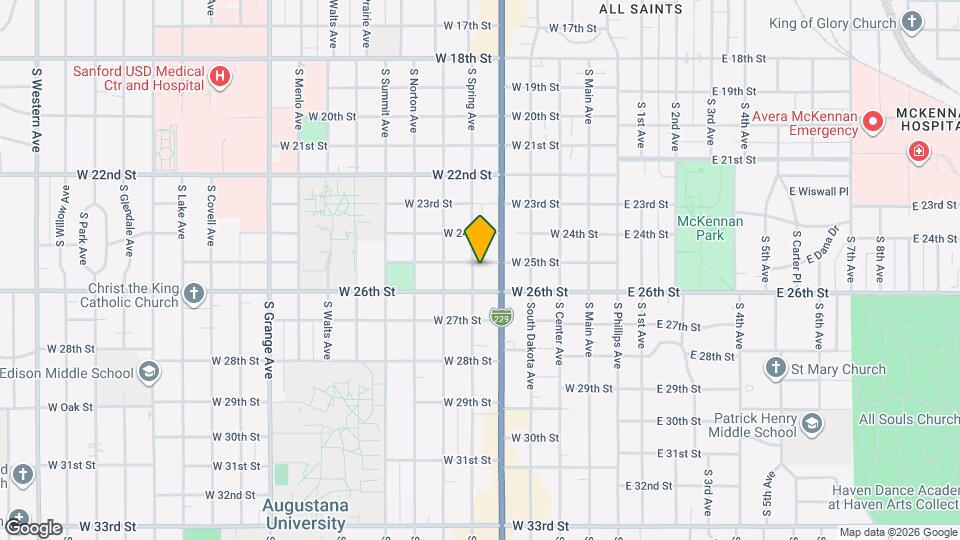 509 W 25th St Map and Location Details