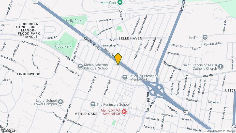 1043 Henderson Ave Map and Location Details