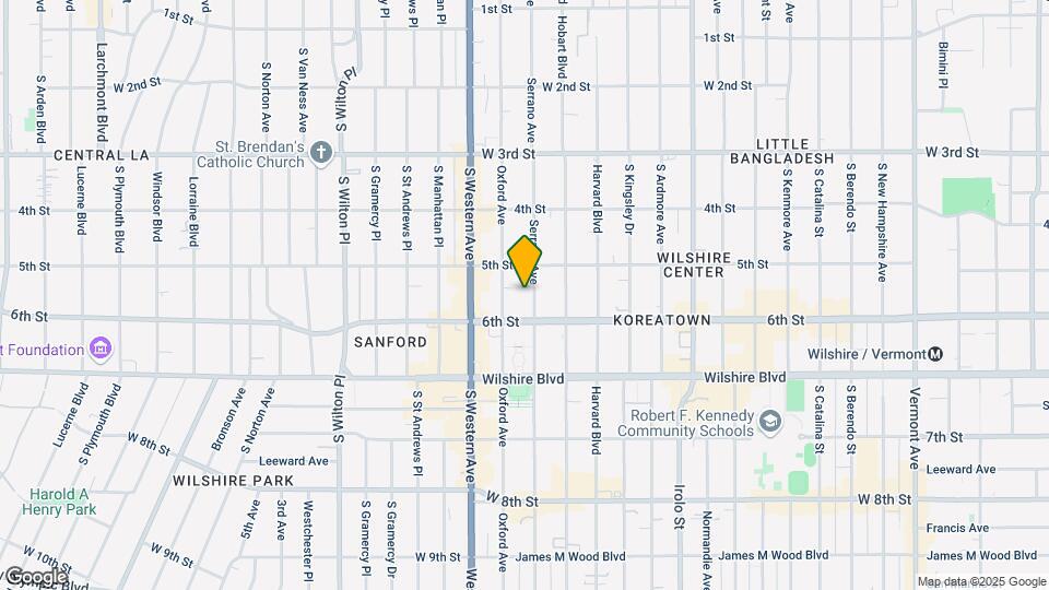 535 S Serrano Ave Map and Location Details