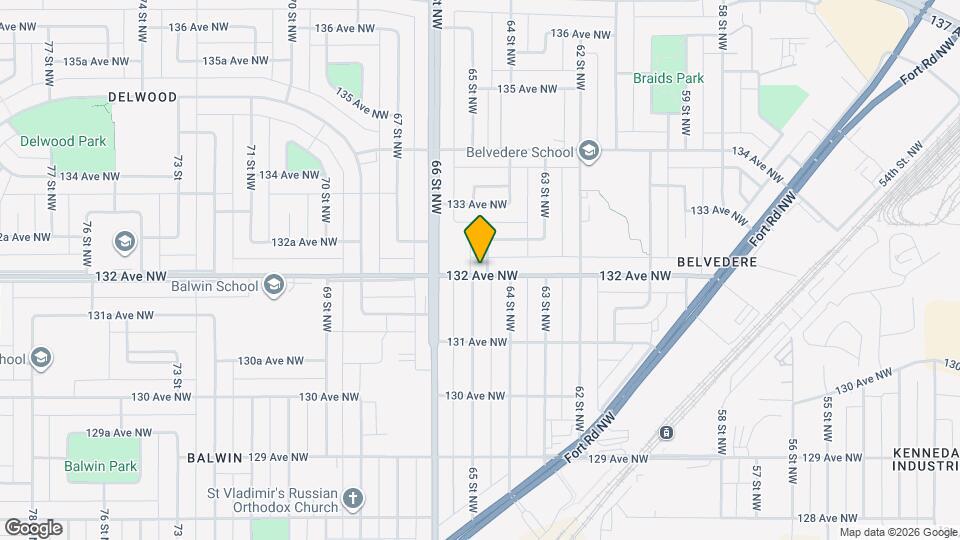 6418 132 Av NW Map and Location Details