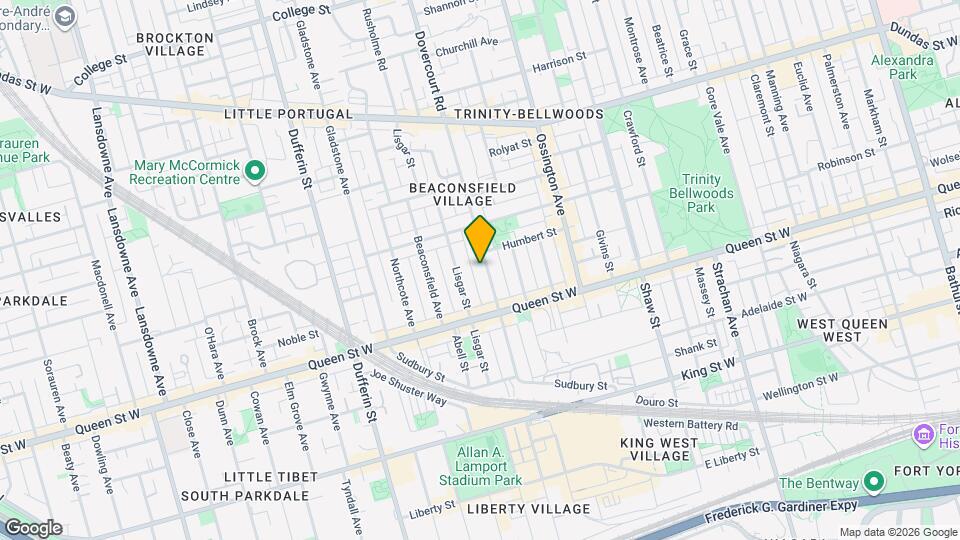 140 Dovercourt Rd Map and Location Details
