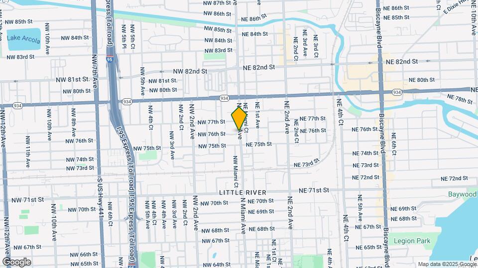 7602 N Miami Ave-Unit -0 Mapa y Detalles de la Ubicación