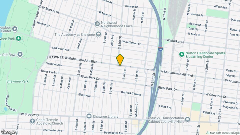 3702 W Muhammad Ali Blvd Map and Location Details